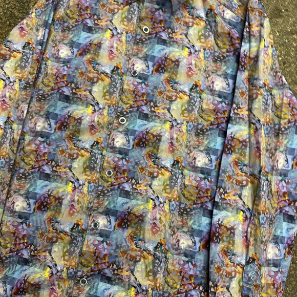 Robert Graham Multicolored Button Down Long Sleeve Shirt Mens Small - Picture 5 of 10